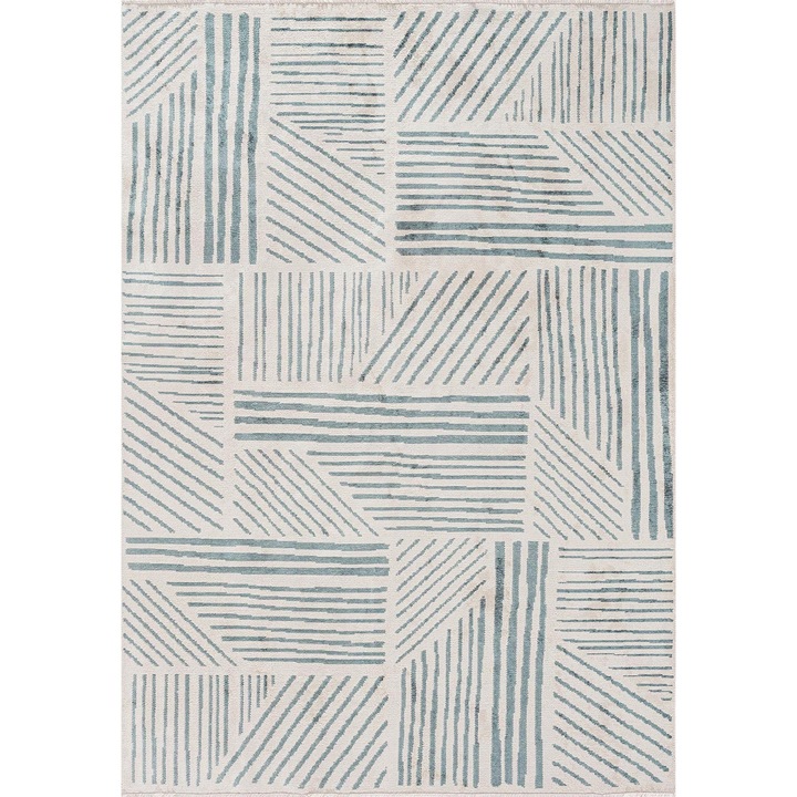 Covoare, Rug Couture, covor albastru-cenusiu, 2400g/m², 7mm, 160x230cm