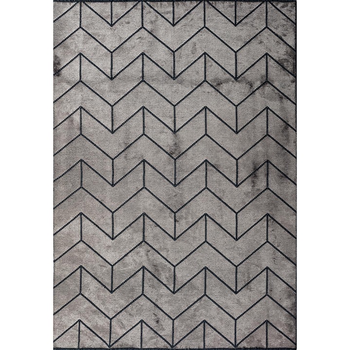 Плосък килим, Rug Couture, 4758, антрацит, 7мм, 2300г/м²