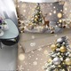 Lenjerie de Pat, Bumbac Satinat, 1 Persoana, 4 Piese, Shiny Christmas, 155x220cm, Multicolor