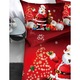 Lenjerie de Pat, Bumbac Satinat, 1 Persoana, 4 Piese, Magical christmas, 155x220cm, Multicolor