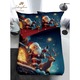 Lenjerie de Pat, Bumbac Satinat, 1 Persoana, Christmas Night, 4 Piese, 155x220cm, Multicolor