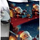 Lenjerie de Pat, Bumbac Satinat, 1 Persoana, Christmas Night, 4 Piese, 155x220cm, Multicolor