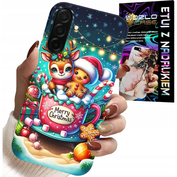 Carcasa pentru Samsung Galaxy A26 5G, World Case, design Ren cu Turta Dulce, silicon, multicolor