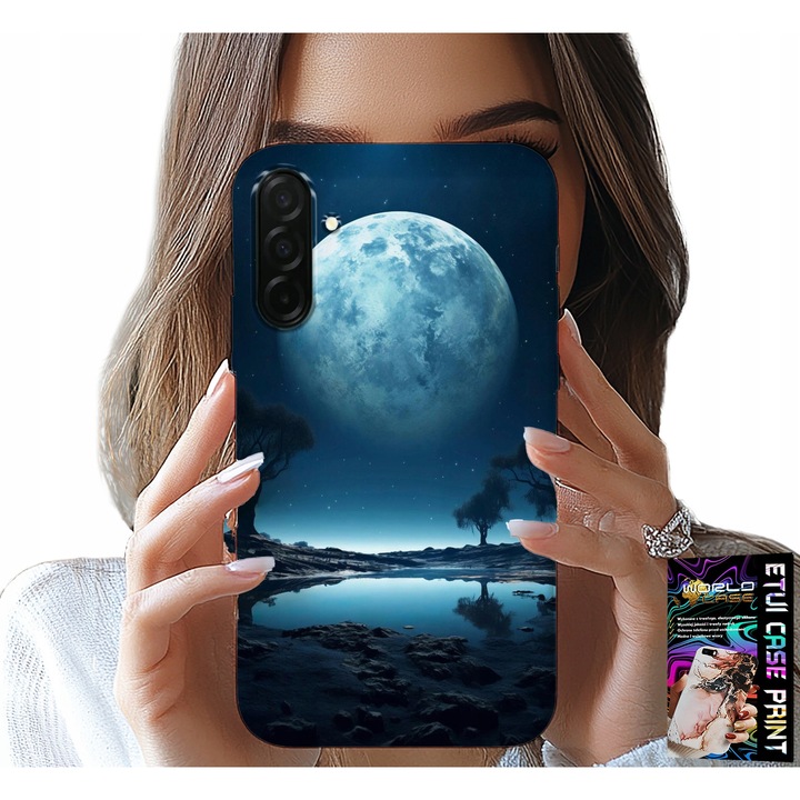 Carcasă pentru telefon, World Case, Samsung Galaxy A26 5G, imprimare lună plină, silicon, multicolor