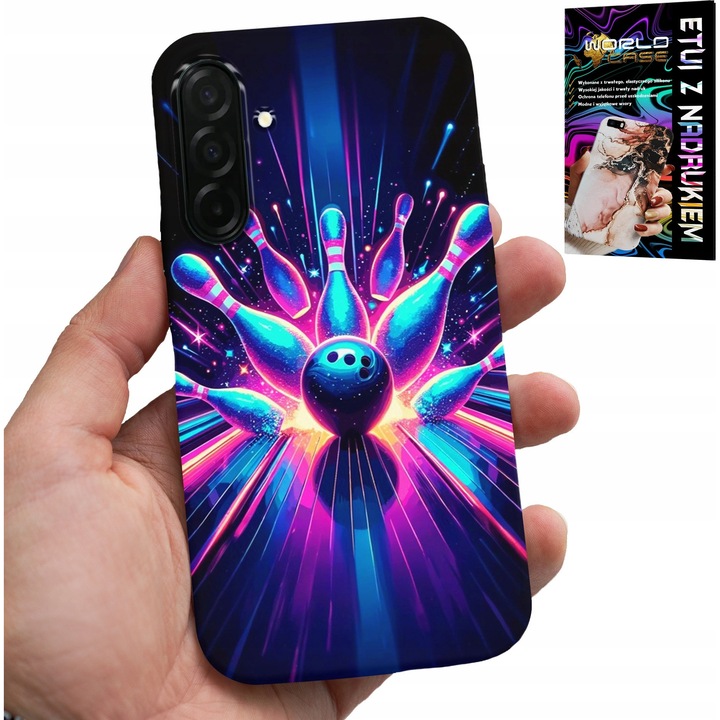 Carcasa pentru Samsung Galaxy A26 5G, World Case, imprimare Bowling Strike, silicon, multicolor