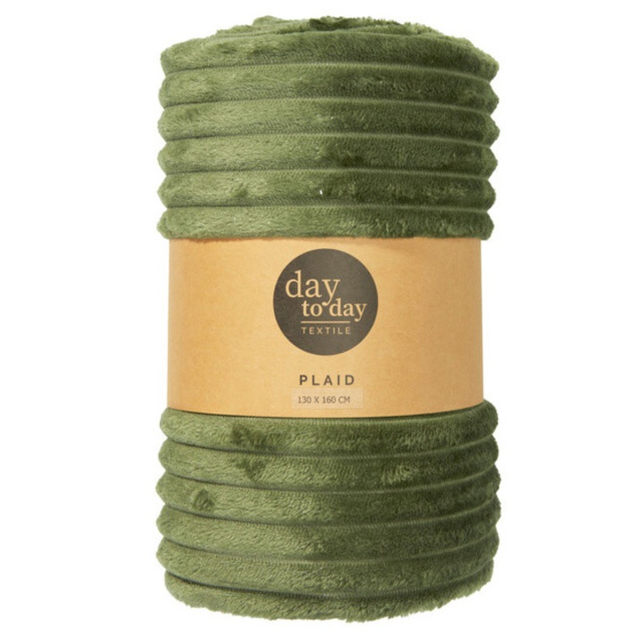 Patura din flanel 160 x 130 cm, verde - verde