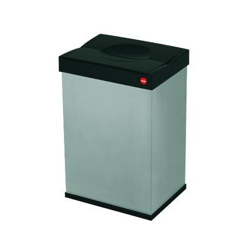 Cos de gunoi Hailo BigBox swing, 40 litri, argintiu
