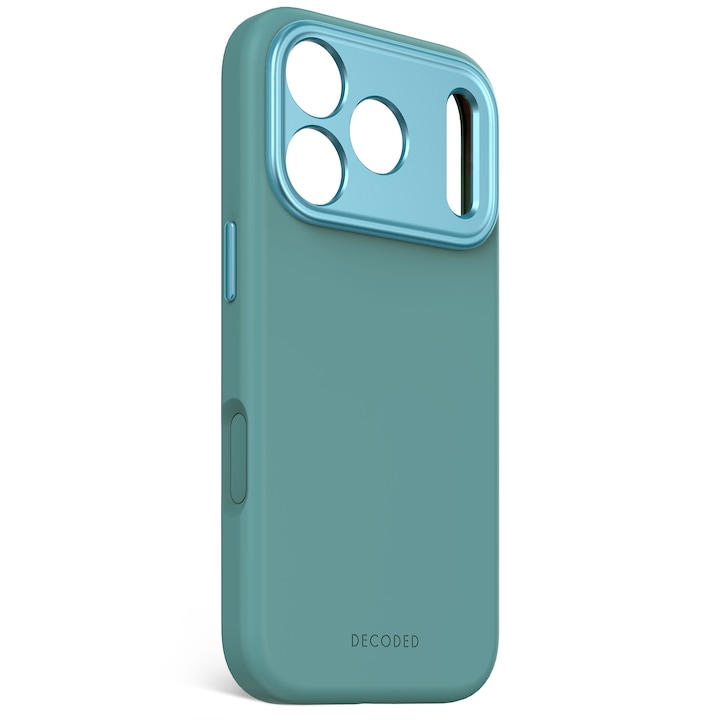 Husa din Silicon Antimicrobian DECODED pentru iPhone 17 Pro - Retro Blue