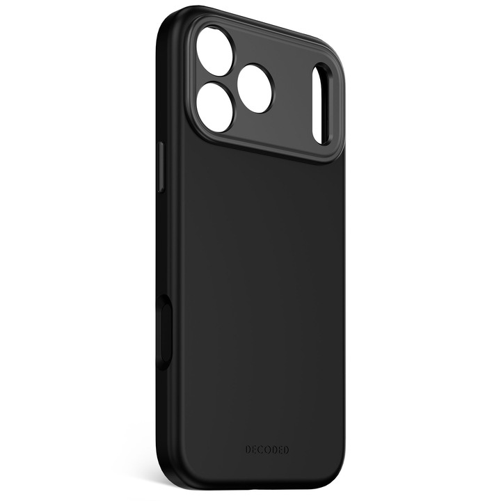 Husa din Silicon Antimicrobian DECODED pentru iPhone 17 Pro Max - Phantom Black