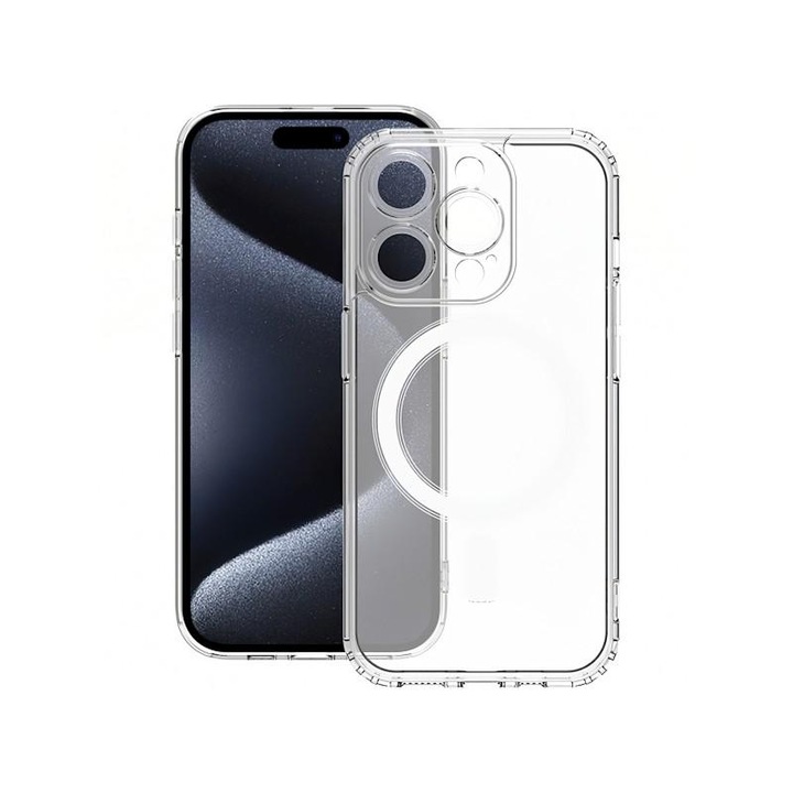 Husa MagSafe pentru Samsung Galaxy S24+ S926 Vmax Transparenta