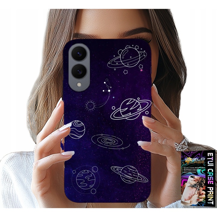Tok Samsung Galaxy S25 Edge-hez, World Case, gumi, színes nyomtatás, többszínű