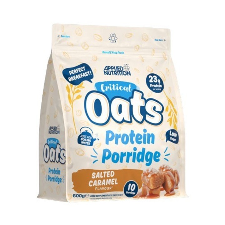 Ovaz proteic Critical Oats Protein Porridge Applied Nutrition 600g, sirop auriu, pentru femei
