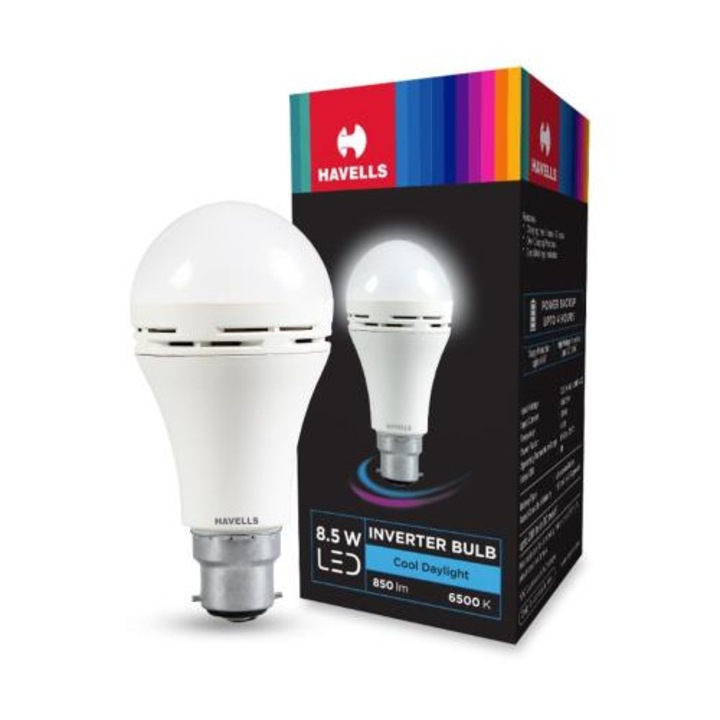 10W-os LED vészvilágító izzó, B35, hideg fehér, 4 óra üzemidő