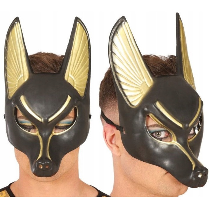 Masca Anubis, Guirca, negru/auriu