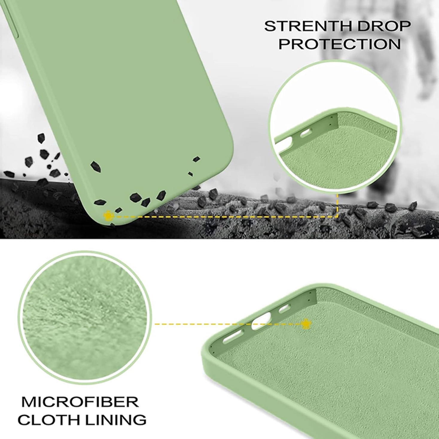 Carcasa pentru Google Pixel 9, Bumper din Cauciuc Lichid Siliconic, Cuseta, Ultra Subtire, Rezistenta la Socuri, Protectoare Antizgarieturi- verde pastel