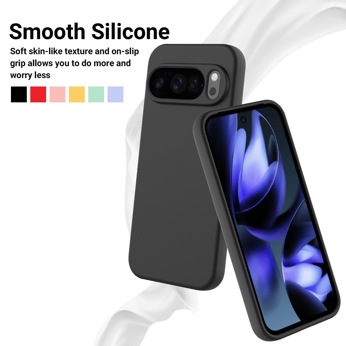 Carcasa pentru Google Pixel 10/ Pixel 10 PRO, Bumper din Cauciuc Lichid Siliconic, Cuseta, Ultra Subtire, Rezistenta la Socuri, Protectoare Antizgarieturi- negru