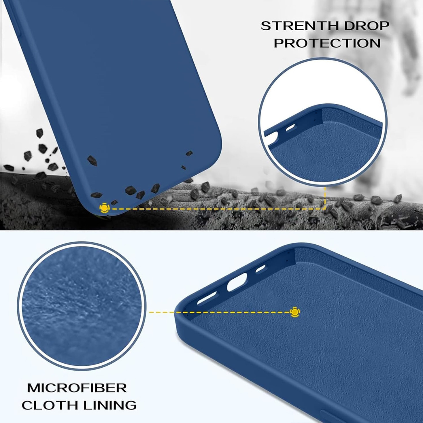 Carcasa pentru Google Pixel 9 Pro, Bumper din Cauciuc Lichid Siliconic, Cuseta, Ultra Subtire, Rezistenta la Socuri, Protectoare Antizgarieturi- albastru inchis