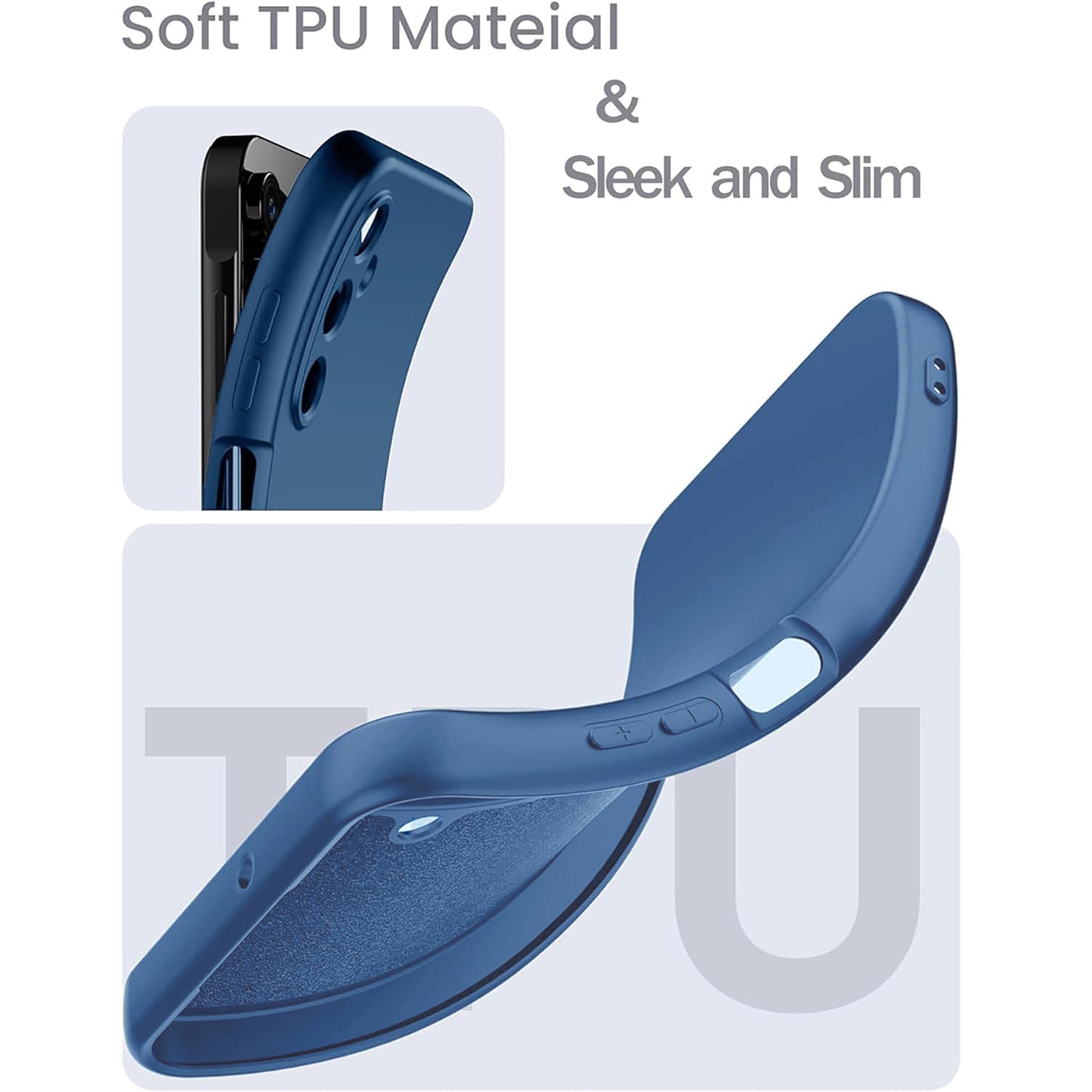 Carcasa pentru Google Pixel 9 Pro, Bumper din Cauciuc Lichid Siliconic, Cuseta, Ultra Subtire, Rezistenta la Socuri, Protectoare Antizgarieturi- albastru inchis