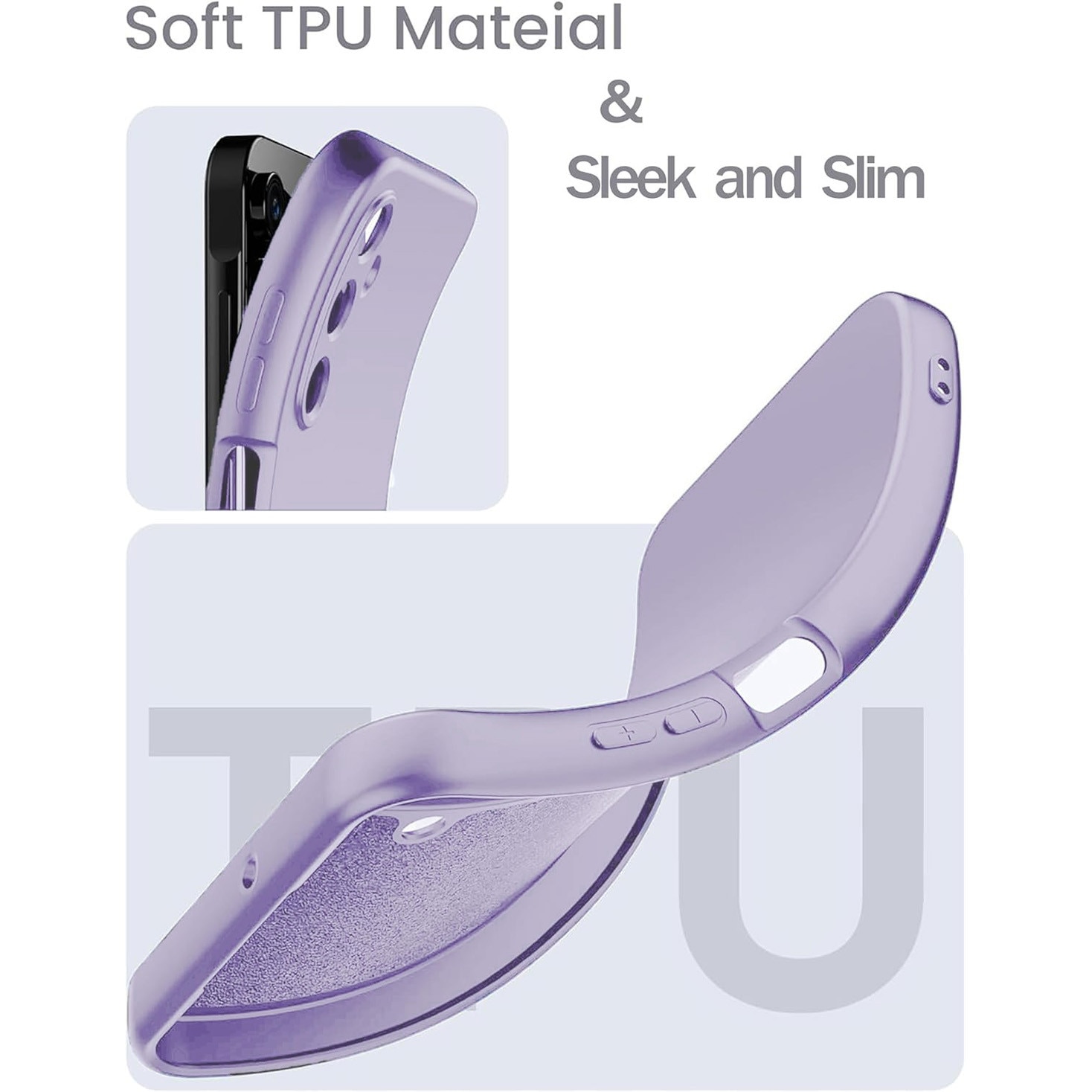 Carcasa pentru Google Pixel 9 Pro, Bumper din Cauciuc Lichid Siliconic, Cuseta, Ultra Subtire, Rezistenta la Socuri, Protectoare Antizgarieturi- violet deschis