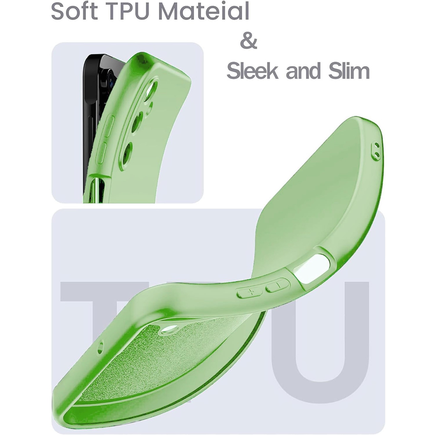 Carcasa pentru Google Pixel 9 Pro, Bumper din Cauciuc Lichid Siliconic, Cuseta, Ultra Subtire, Rezistenta la Socuri, Protectoare Antizgarieturi- verde pastel