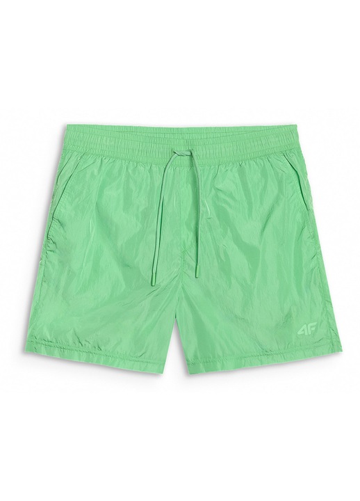 Férfi rövidnadrág 4F, Világoszöld, Poliamid, M, Oldalzsebek, Állítható derékrész zsinórral