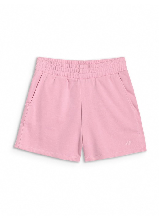 Sort Dama Casual Roz Pal Bumbac 4F SPORTSTYLE, XXL, 2 Buzunare Laterale, Model Confortabil, Fara Captuseala