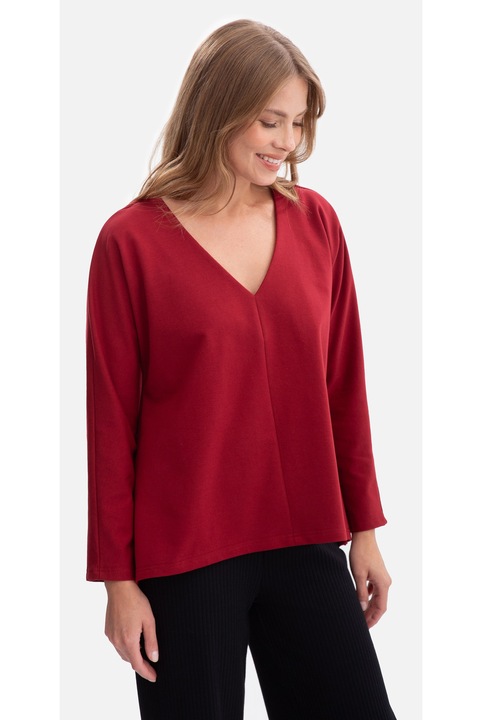 Hanorac BeWear B304 Bordeaux, decolteu în V, mărime, Bordeaux