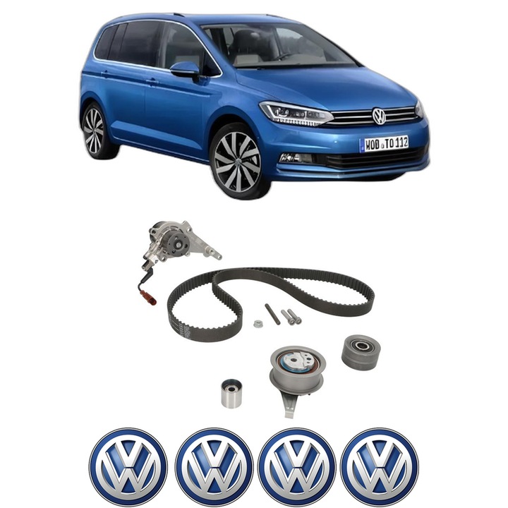 Set kit distributie Volkswagen TOURAN (5T1) 2.0 TDI din 2020 KW 90 CP 122 CMC 1968, Auto, INA, 4 Stickere auto cu Volkswagen