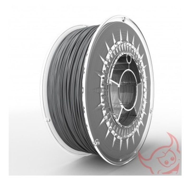 Filament PLA gri 1.75mm, 1kg, Devil Design, imprimanta 3D