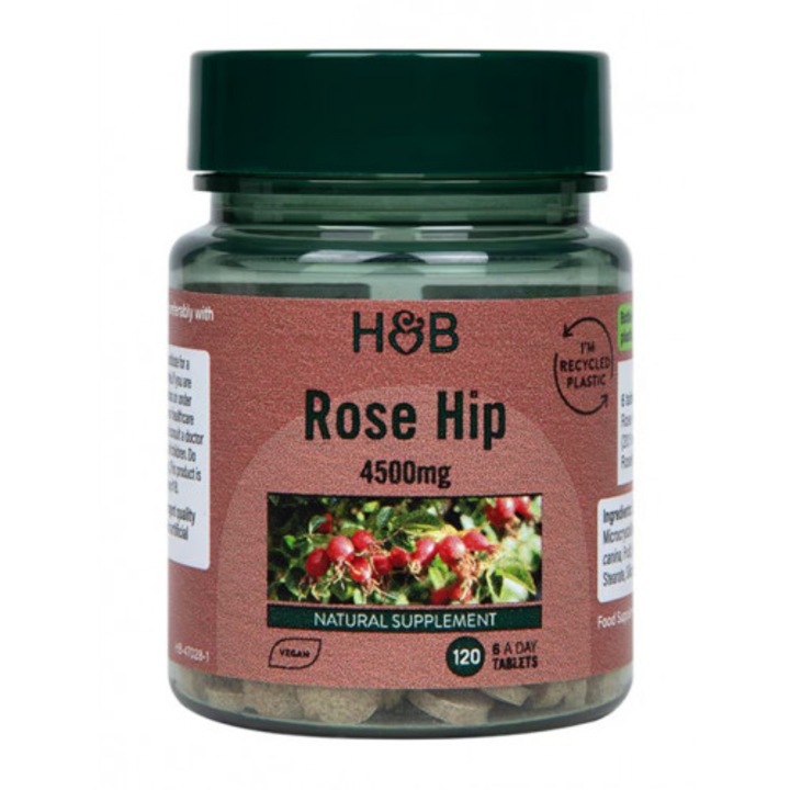 Nasele de macese, Rose Hip, 120 tablete, sursa naturala de vitamina C, pentru femei