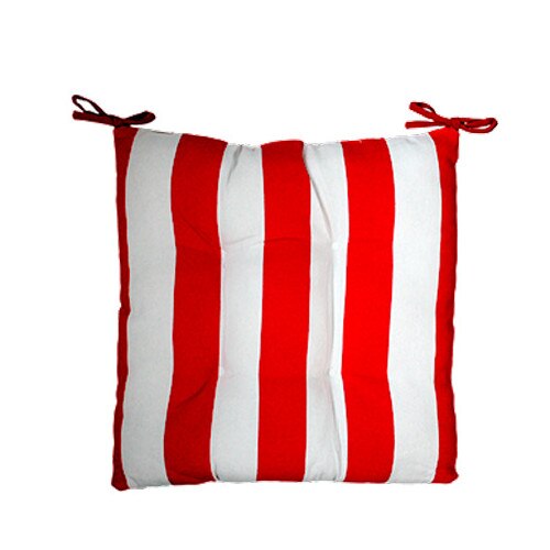 Pernuta pentru scaun alb rosie 45x45cm