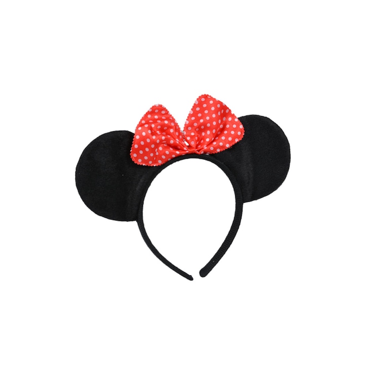 Coronita Minnie Mouse, copii, negru-rosu
