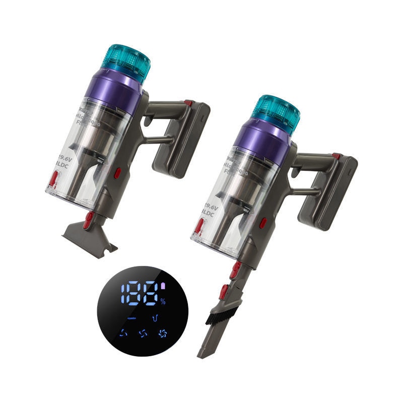 Aspirator vertical fără fir PRIMO PRVC-40507, motor BLDC 550W, funcție de mop, violet-gri