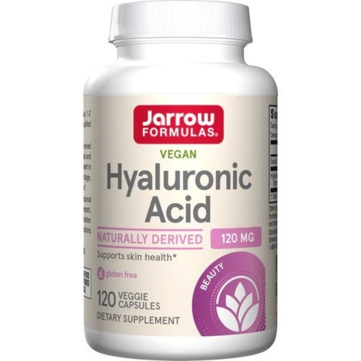 Acid hialuronic, Jarrow Formulas, 120 capsule vegetale, pentru sanatatea pielii