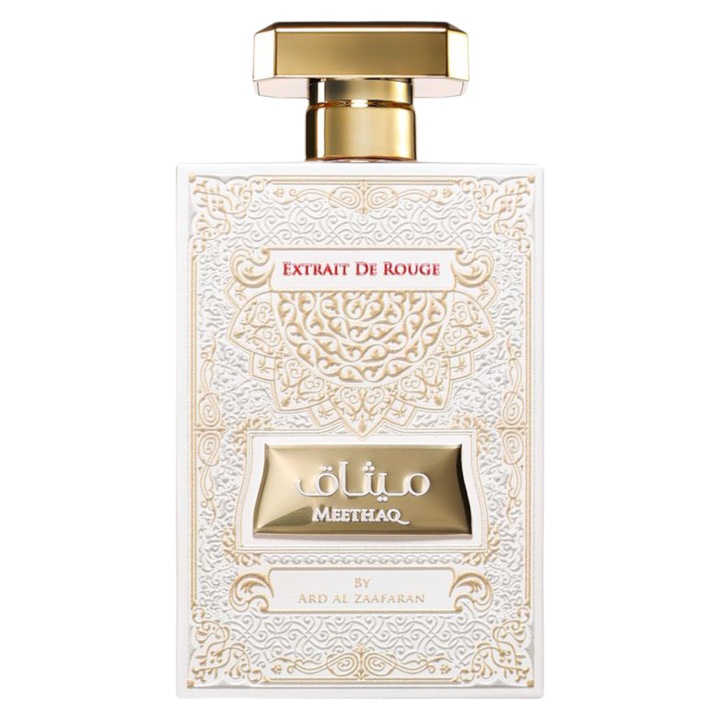 Apa de parfum, Ard Al Zaafaran, Meethaq Extrait de Rouge, Unisex, 100 ml, note fructate, florale, baza calda