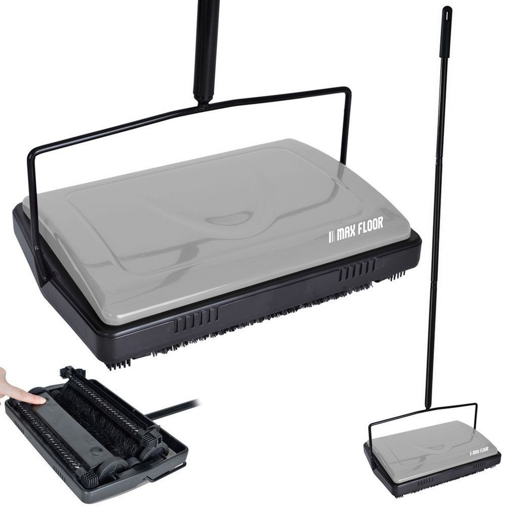 Aspirator Mecanic Orion Kaska 28x20x6 cm, Metal și Plastic, 3 Perii Rotative, Gri