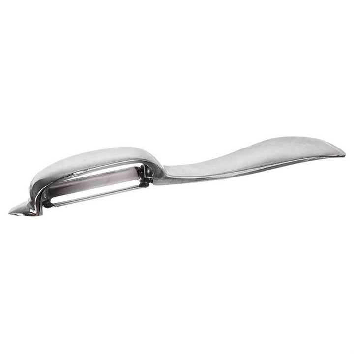 Obierak de legume si fructe, Artemis, LUXY, metal cromat, 17x2,5x2cm, argintiu