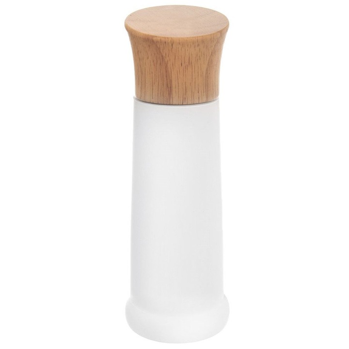 Мелница за подправки, Orion, Whiteline, 15x5 см, ръчна мелница за смилане на пипер, сол и други подправки, висококачествен керамичен механизъм за смилане, регулиране на едрината на смилане, лесно пълнене и почистване, бяла
