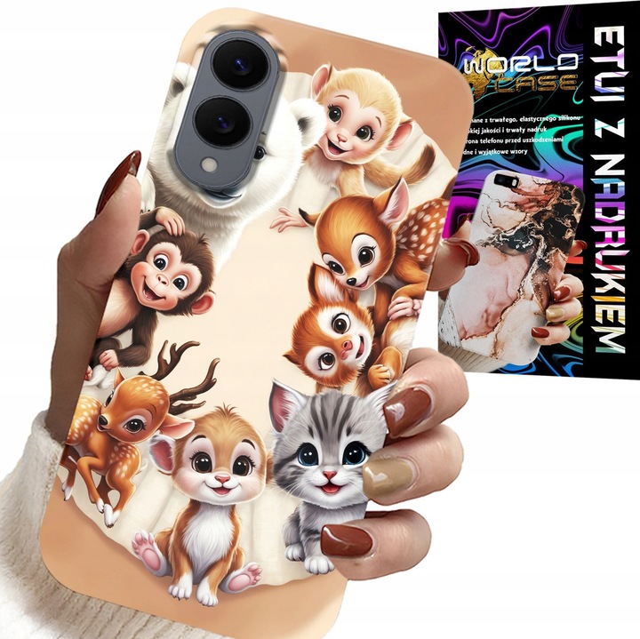 Telefontok, World Case, Samsung Galaxy S25 Edge, erdei állat mintával, szilikon