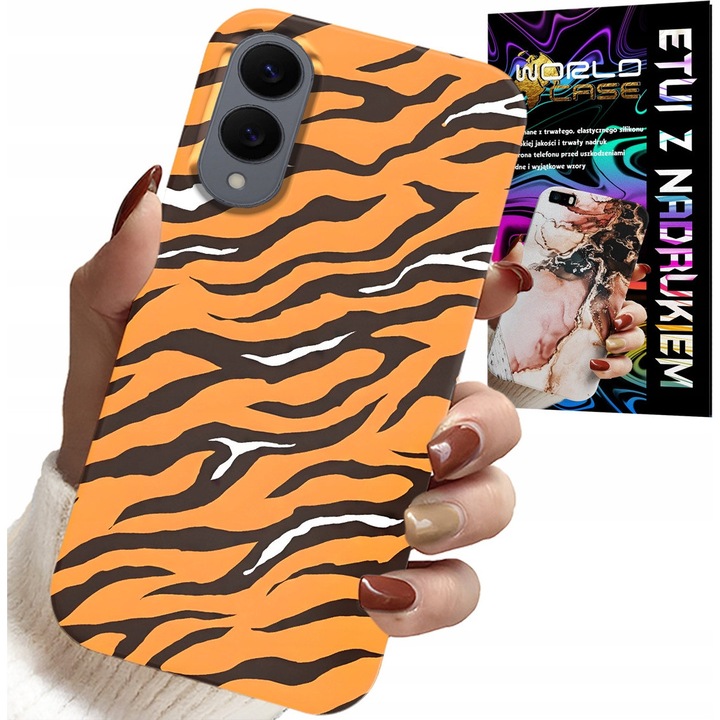 Telefontok, World Case, Samsung Galaxy S25 Edge, szilikon, tigris mintás, hátlap