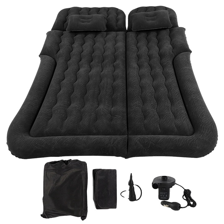 Saltea de calatorie, gonflabila, neagra