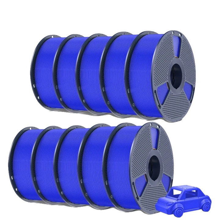 Filament 3D PETG, 1,75 mm, 10 tekercs, kék, magas hőmérsékletállóság