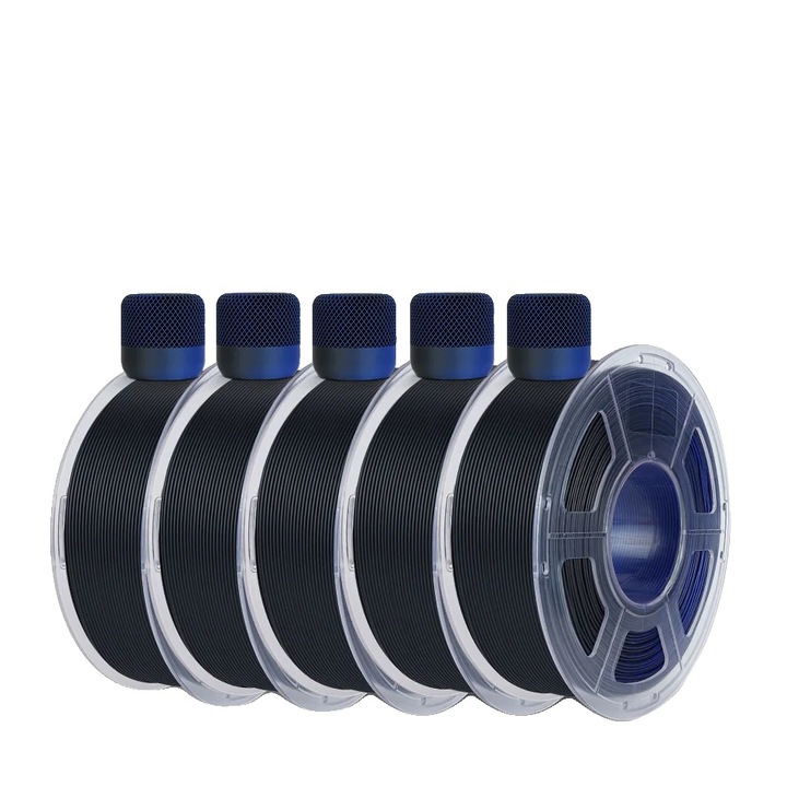 Filament 3D, 5 Role, 1.75mm, Negru-Albastru, PLA