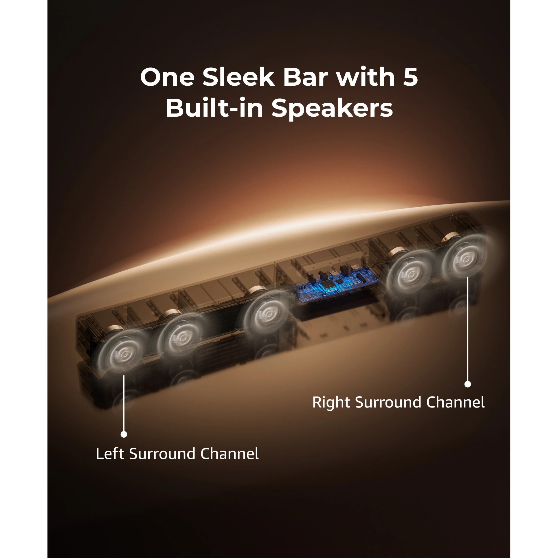 Soundbar, 5.1 Canale, Poseidon M60 Boom, Bluetooth, 340W