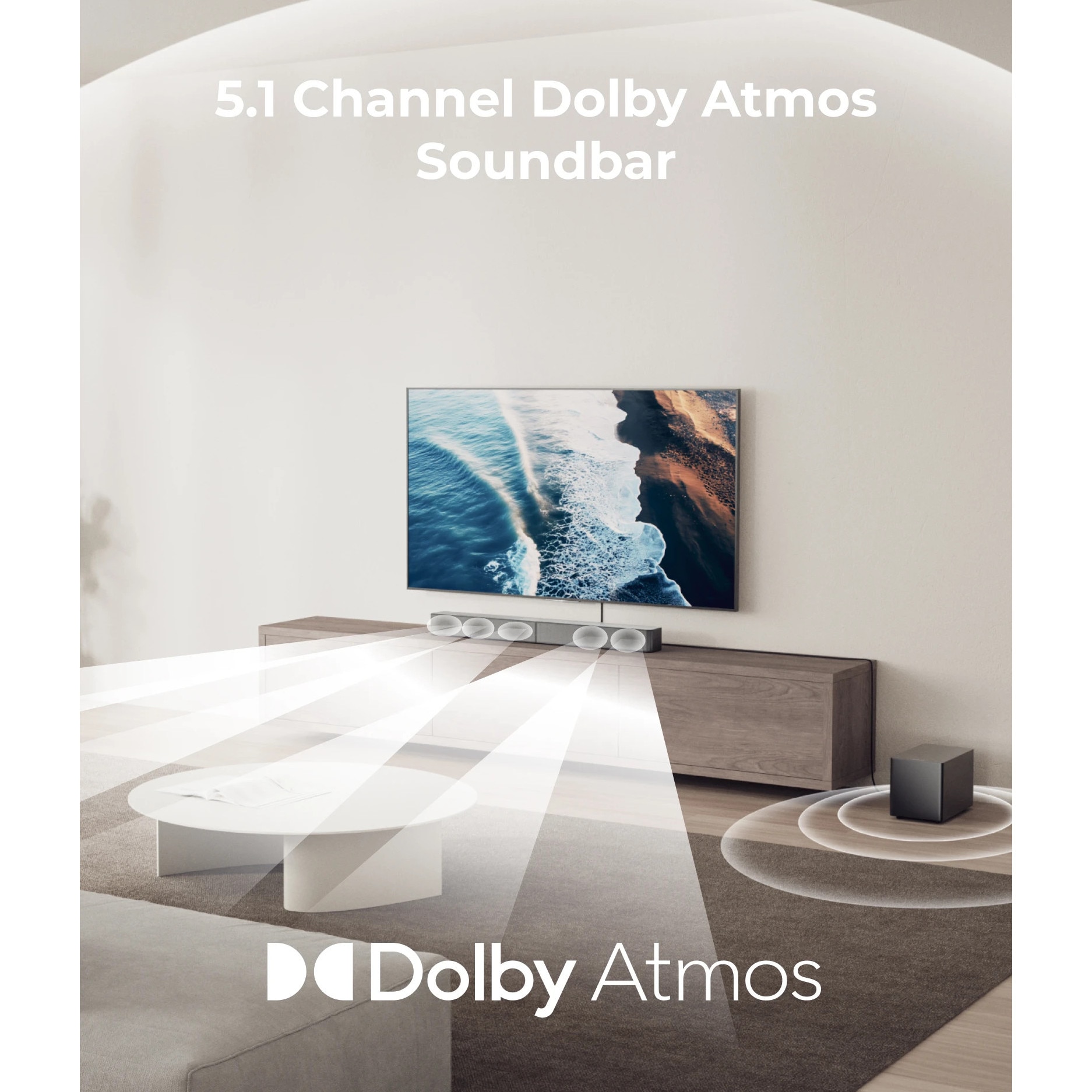 Soundbar, 5.1 Canale, Poseidon M60 Boom, Bluetooth, 340W