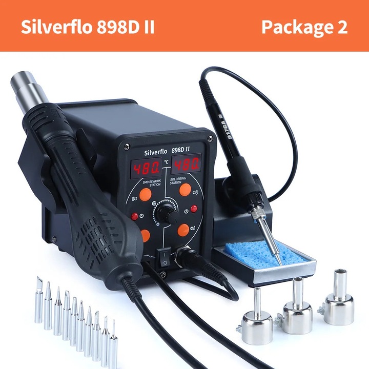 Statie de lipit cu functie de aer cald, control precis al temperaturii, set 2220VEU, 220V