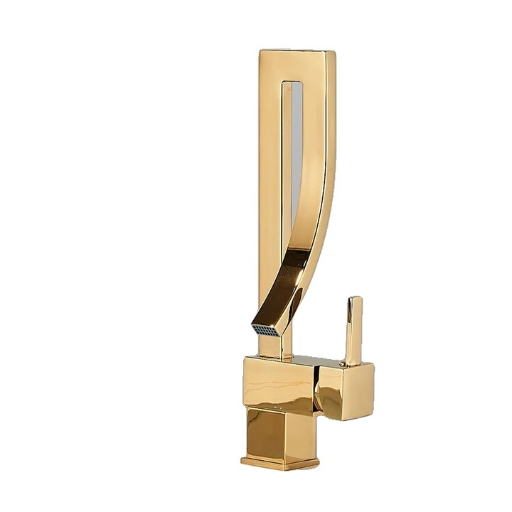 Csaptelep, munkalapra szerelhető, egykaros, arany színű