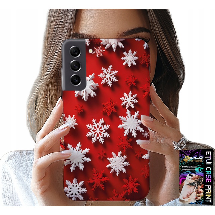 Telefontok, World Case, Samsung Galaxy S22 Plus, hópelyhes design, színes, szilikon