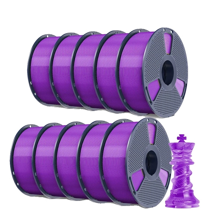 Filament 3D, átlátszó lila, 1,75 mm, 1 kg, magas hőmérsékletállóság