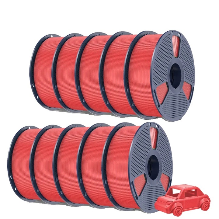 Filament 3D, cseresznyepiros, 1,75 mm, 1 kg, magas hőmérsékletnek ellenálló